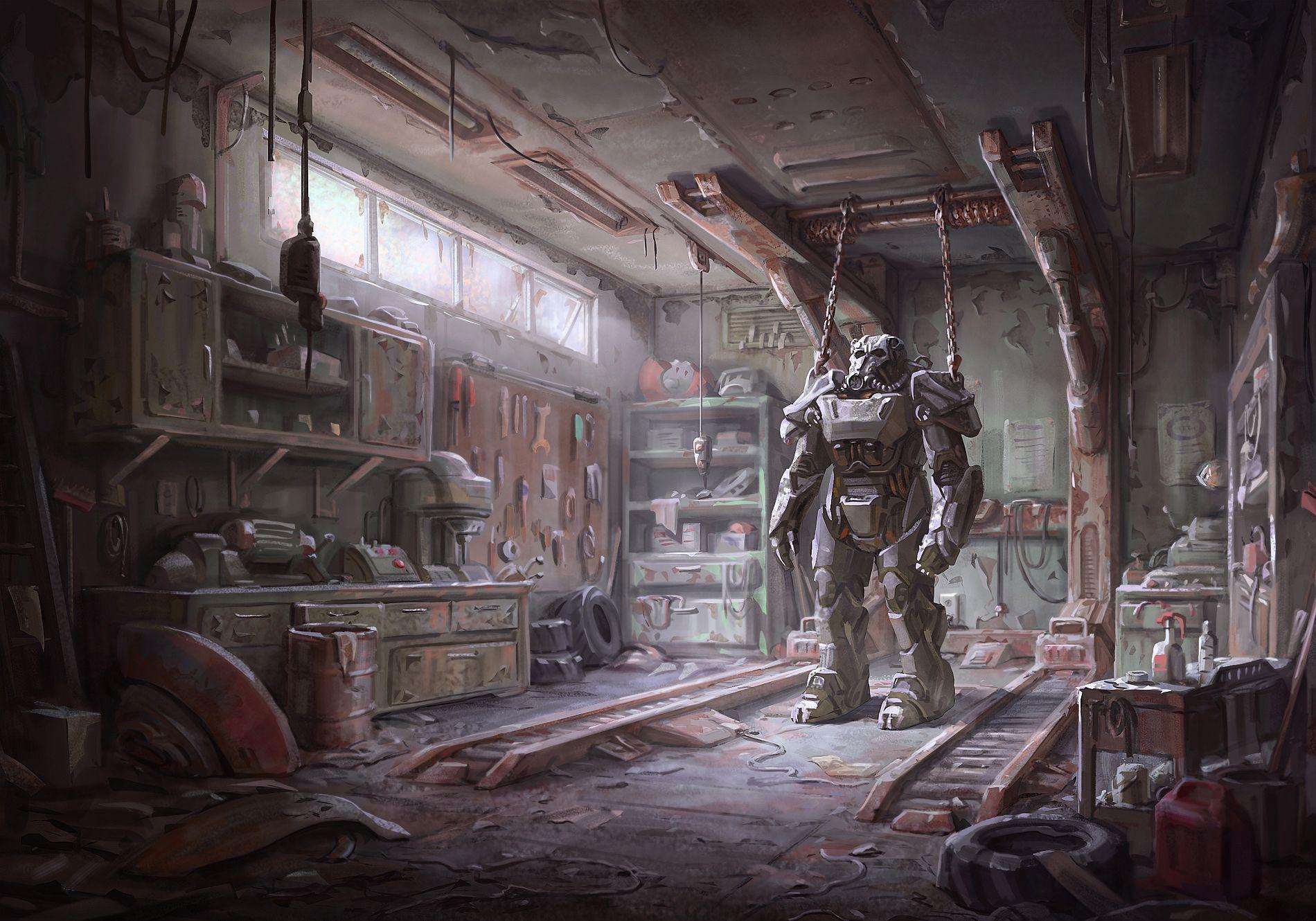 1900x1330 Fallout 4 Garage Image On High Resolution Wallpaper Desktop