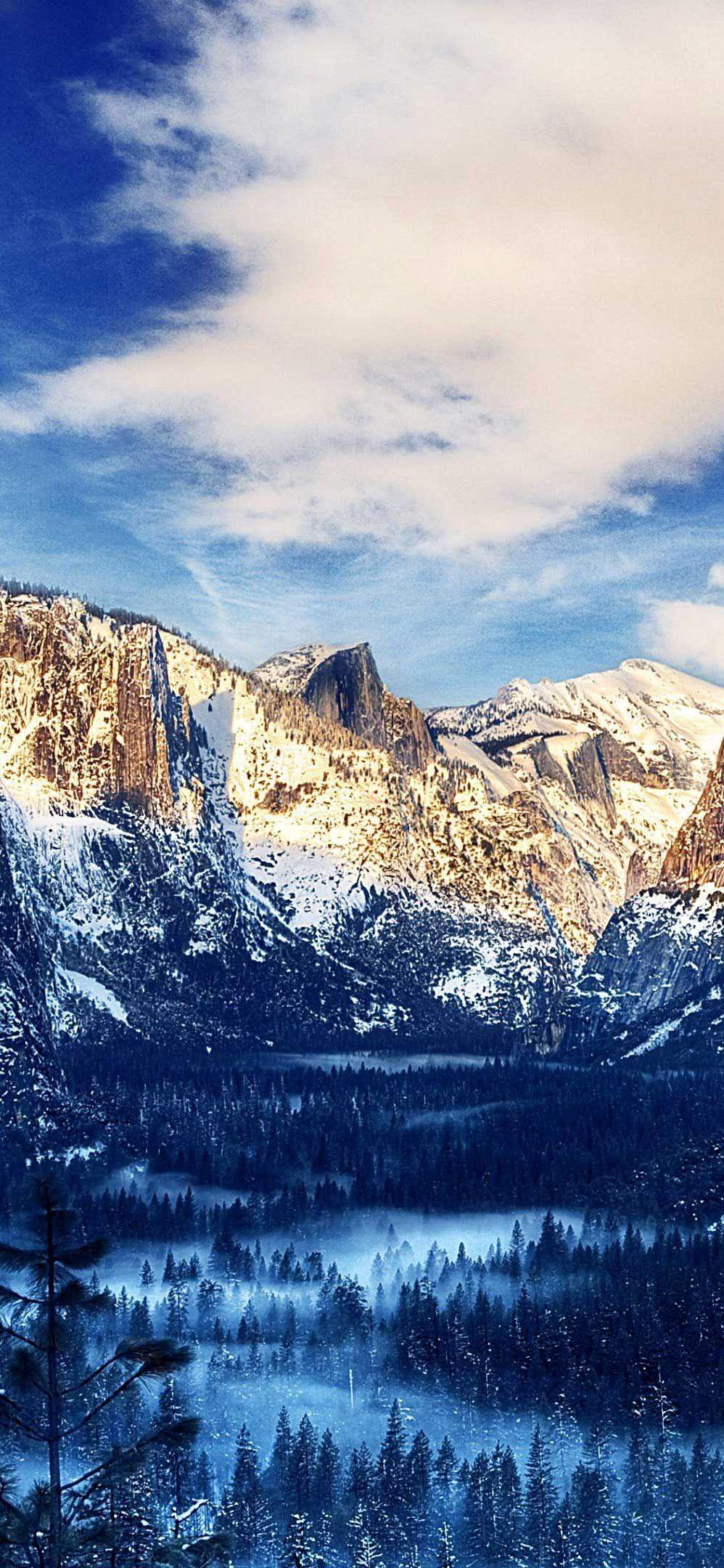 998x2160 iPhone Wallpaper Yosemite Valley Snow Sunset K Ultra HD Desktop Wallpaper HD. iPhone wallpaper yosemite, Yosemite wallpaper, Best nature wallpaper