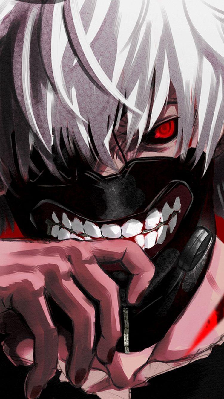 750x1334 Download Tokyo Ghoul Mask Wallpaper Desktop Background