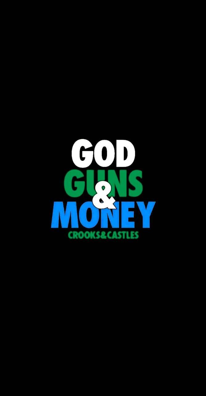 668x1280 God Guns Money wallpaper