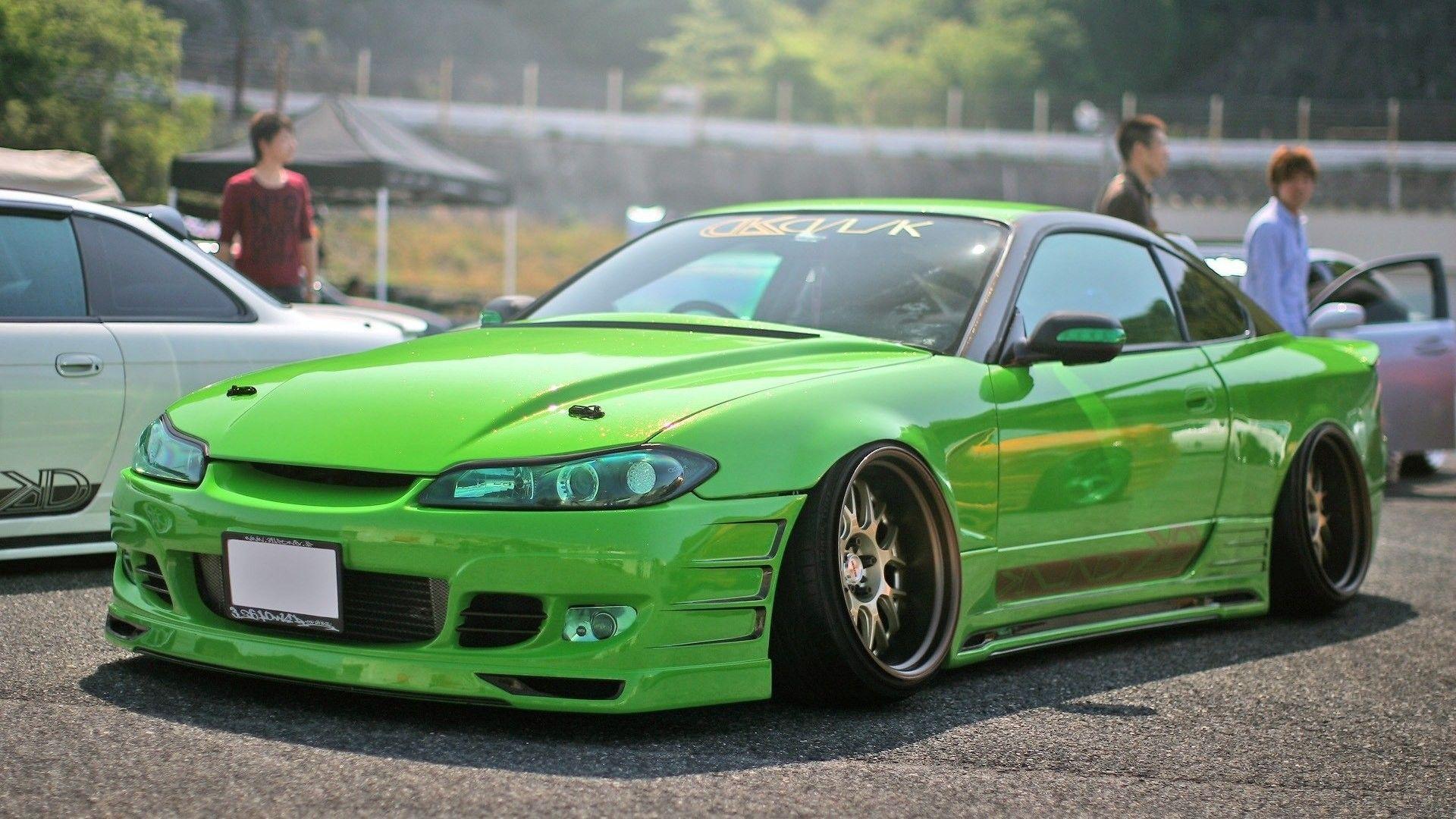 1920x1080 cars, Nissan Silvia S green cars wallpaper