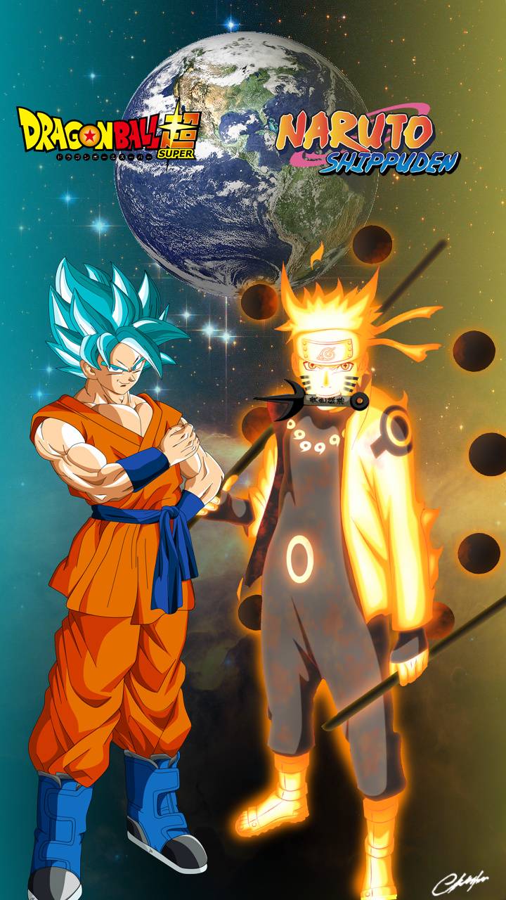 720x1280 Goku y Naruto wallpaper