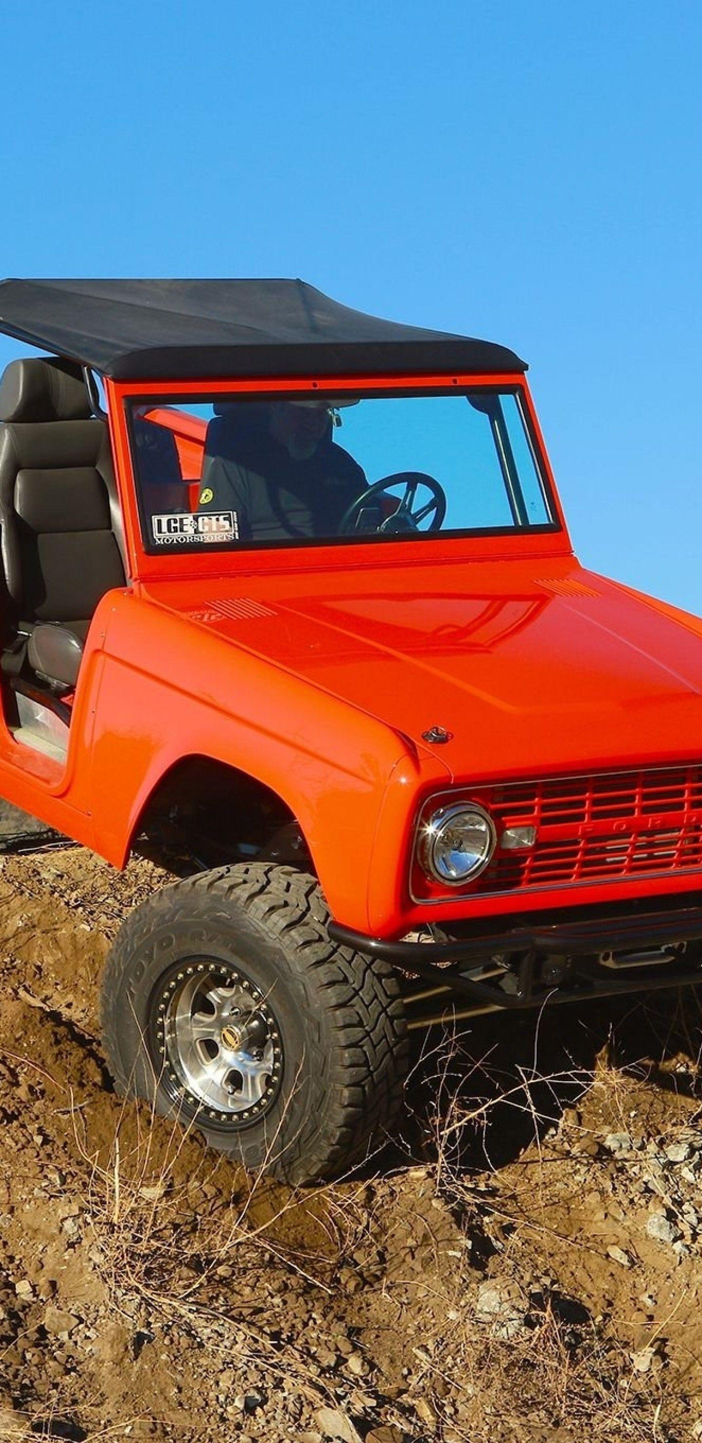 1440x2960 Download 1440x2960 1966 Ford Bronco, 4x Red, Cars Wallpaper for Samsung Galaxy S Note S S8+, Google Pixel 3 XL