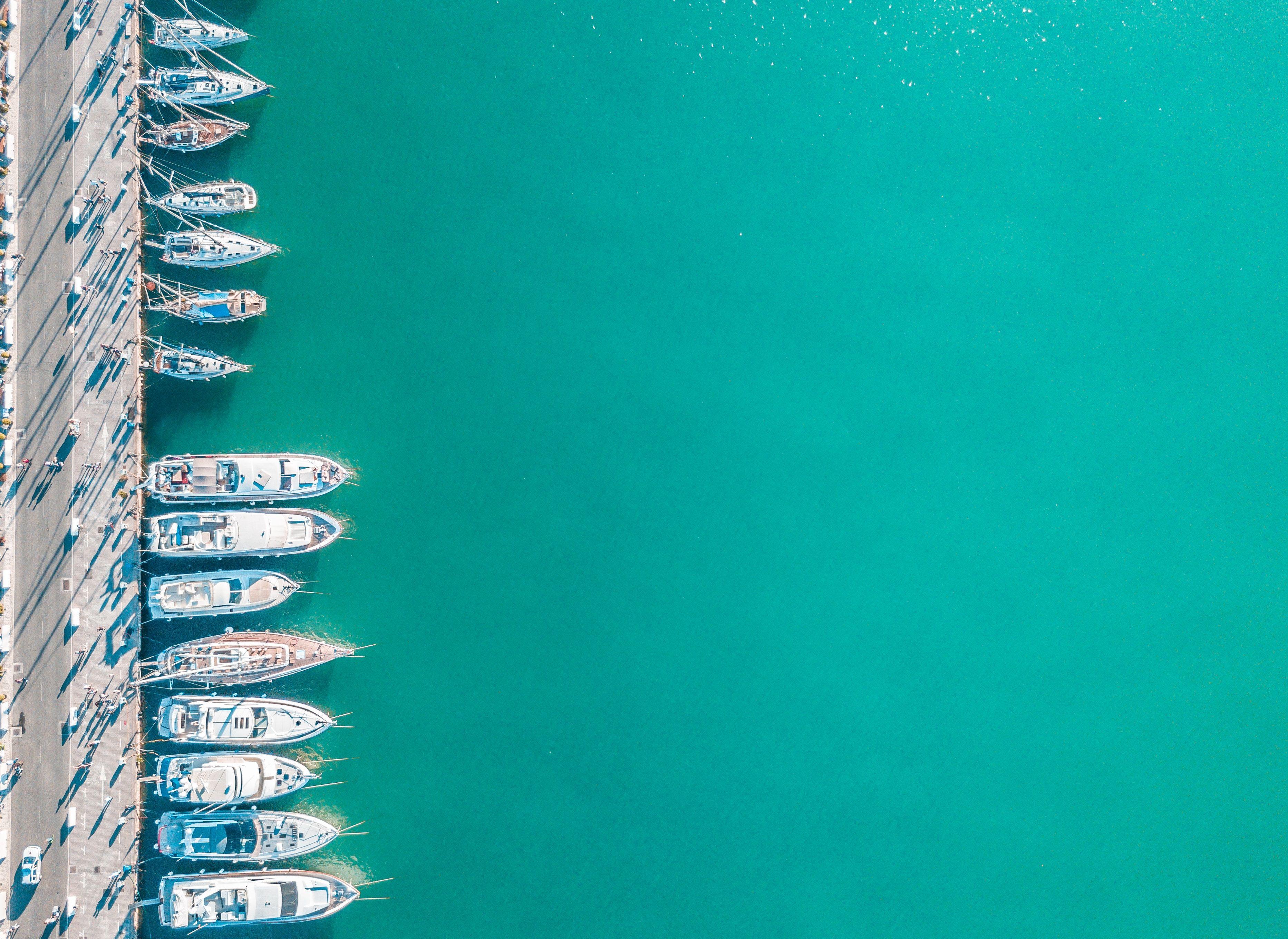 3731x2721 water, Boat, Blue, Minimalism, Malaga, Spain Wallpaper HD / Desktop and Mobile Background