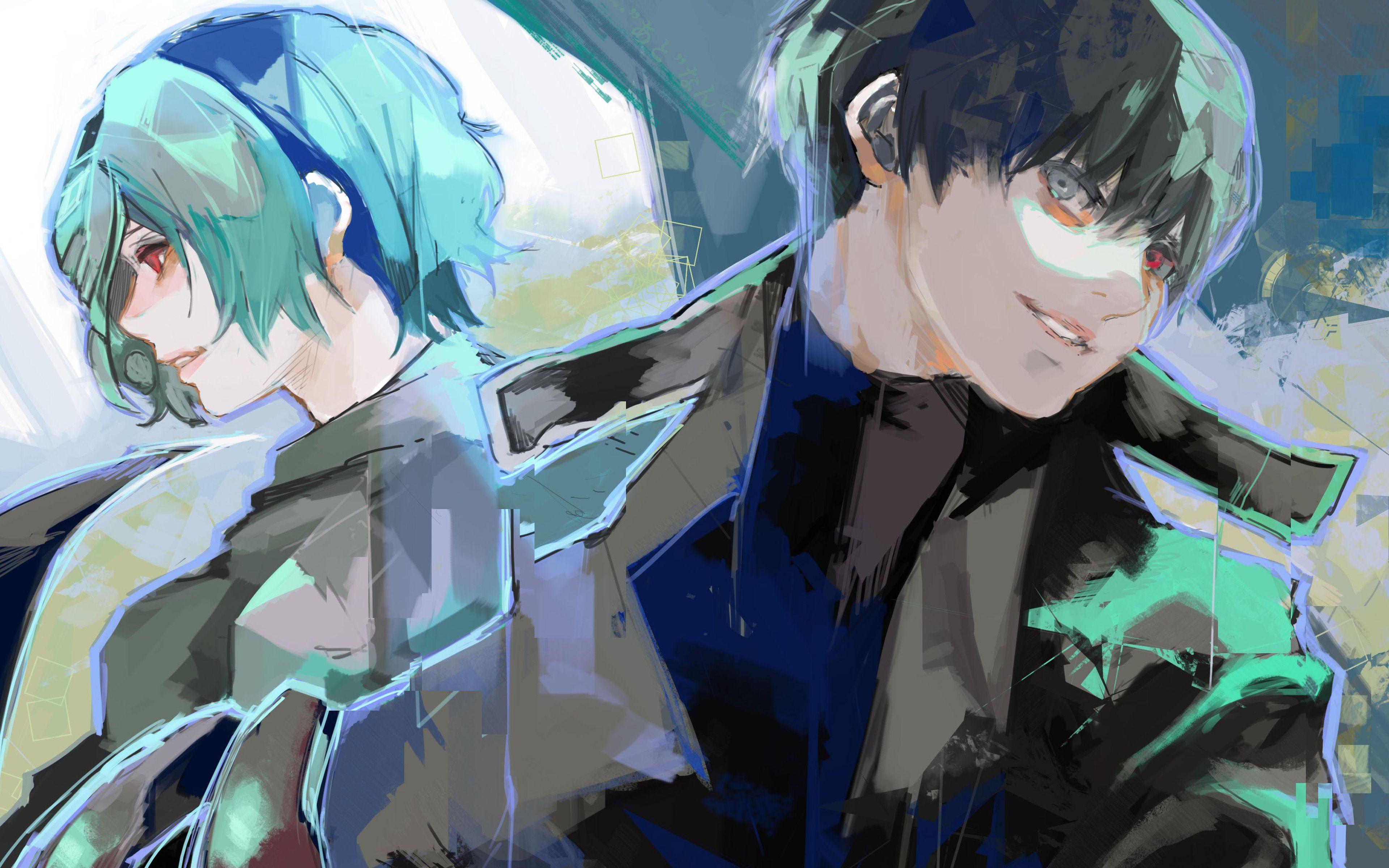3840x2400 Download wallpaper Ken Kaneki, Touka Kirishima, 4k, manga, Tokyo Ghoul, artwork, Tokyo Ghoul characters for desktop with resolution 3840x2400. High Quality HD picture wallpaper