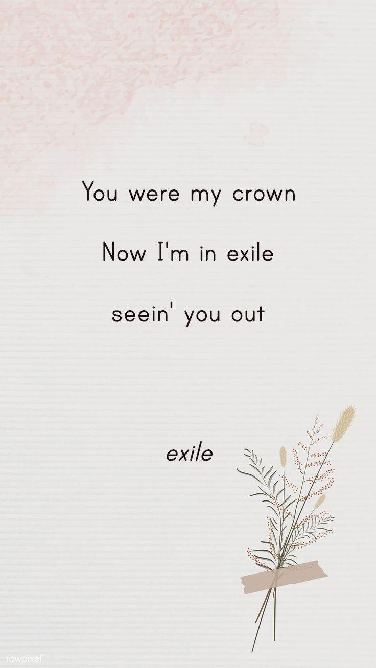 736x1308 exile lyric wallpaper playlist wallpaper folklore taylor swift. Taylor swift quotes, Taylor lyrics, Taylor swift lyrics