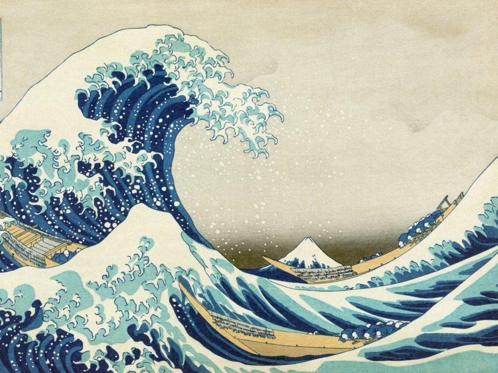 1024x768 Great Wave Off Kanagawa Wallpaper