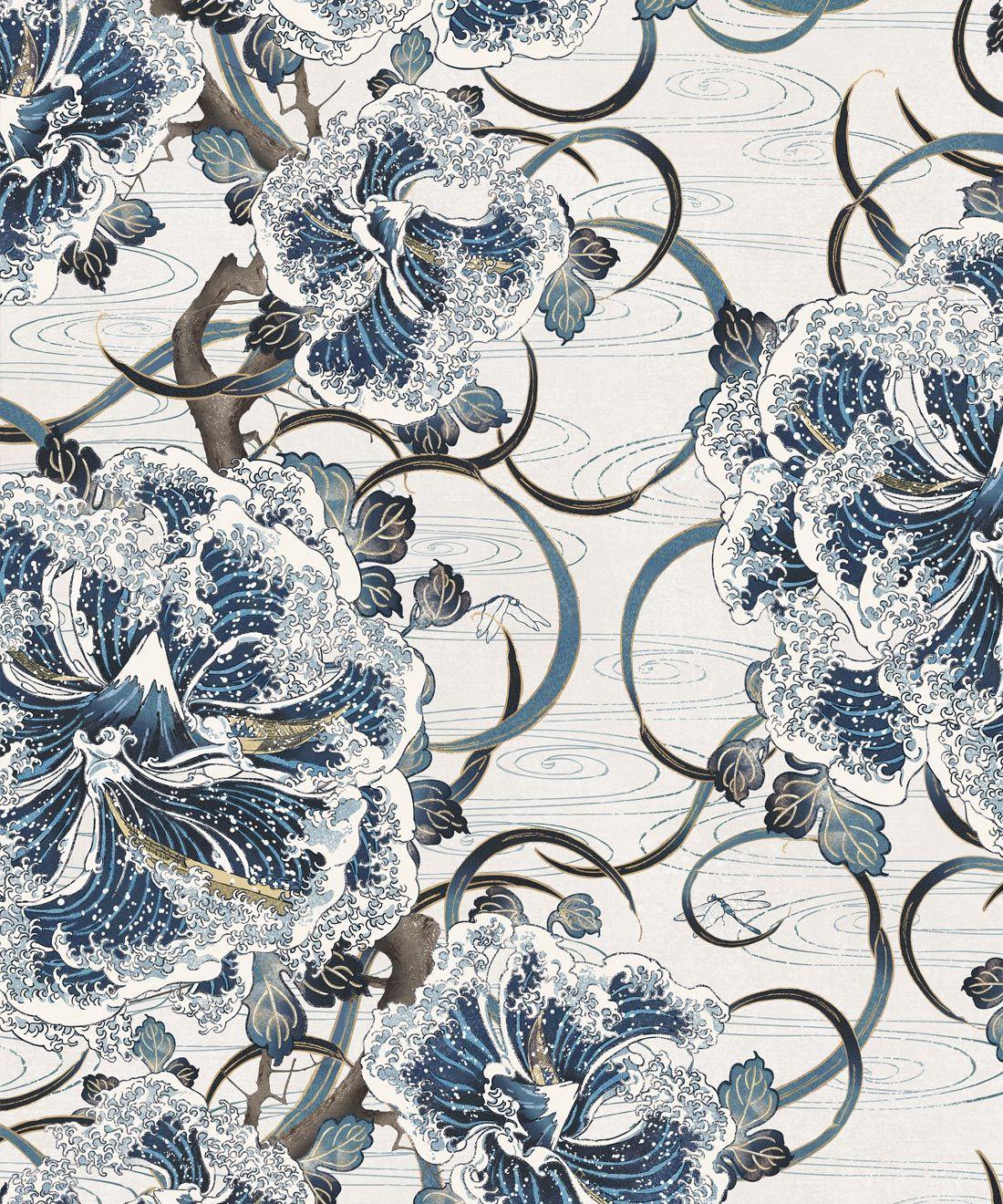 1100x1320 The Great Wave Bloom Wallpaper, Japanese Wallpaper