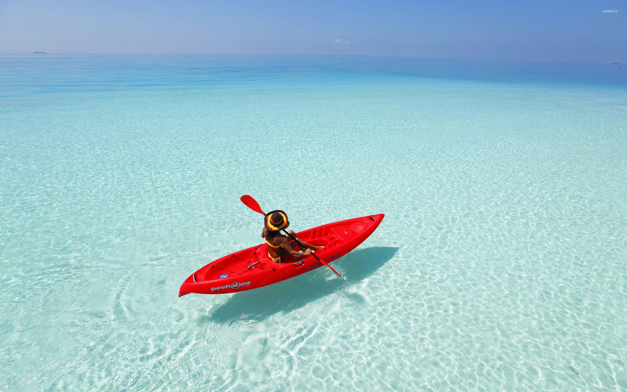 2560x1600 Kayaking the Maldives wallpaper wallpaper