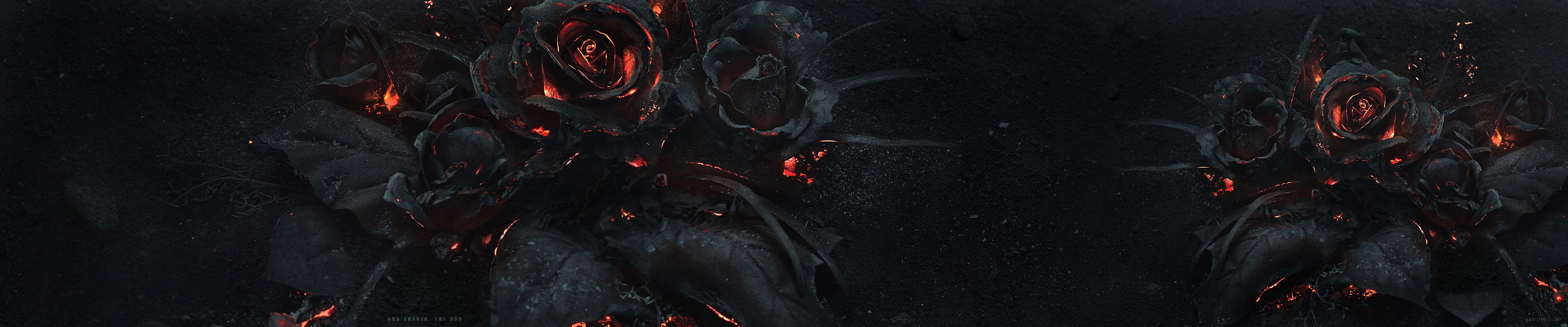 5760x1200 I recently adapted the ash roses to a dual screen wallpaper. and someone requested a 3 screen wallpaper. Enjoy