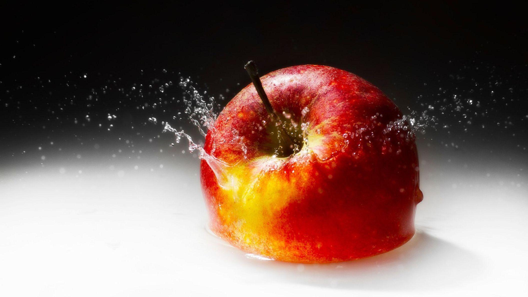 2112x1188 Apple Fruit Water Wallpaper: Desktop HD Wallpaper Free Image, Picture, Photo on