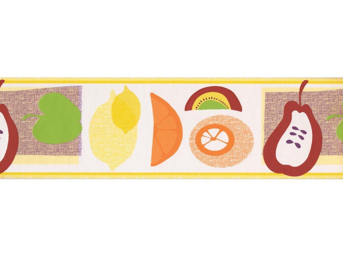 1200x900 Yellow White Abstract Fruits Wallpaper Border