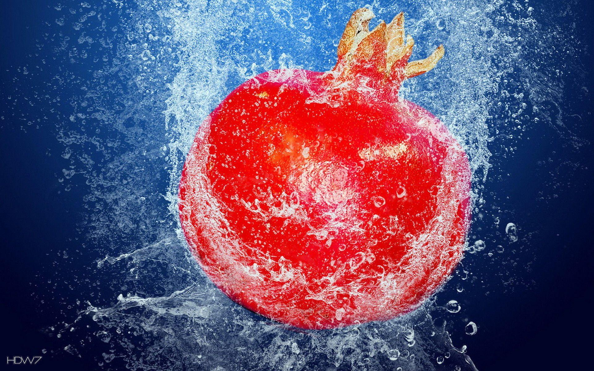 1920x1200 pomegranate food fruit water bubbles 1920x1200. HD wallpaper gallery