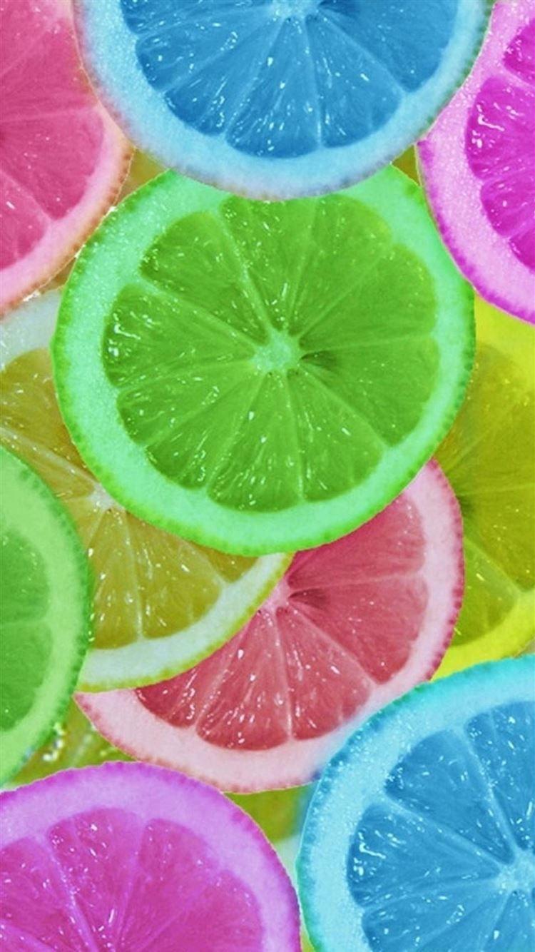 750x1334 Abstract Colorful Lemon slices iPhone 8 Wallpaper Free Download