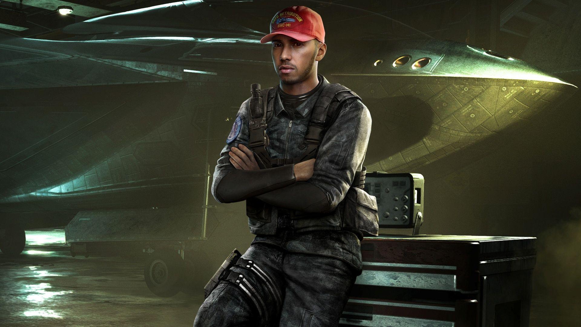 1920x1080 Call Of Duty Infinite Warfare Lewis Hamilton Wallpaper