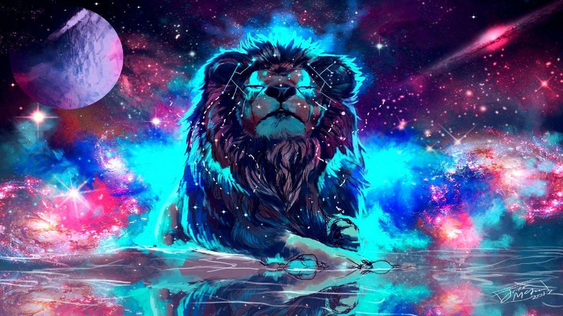 1920x1080 Colorful Lion