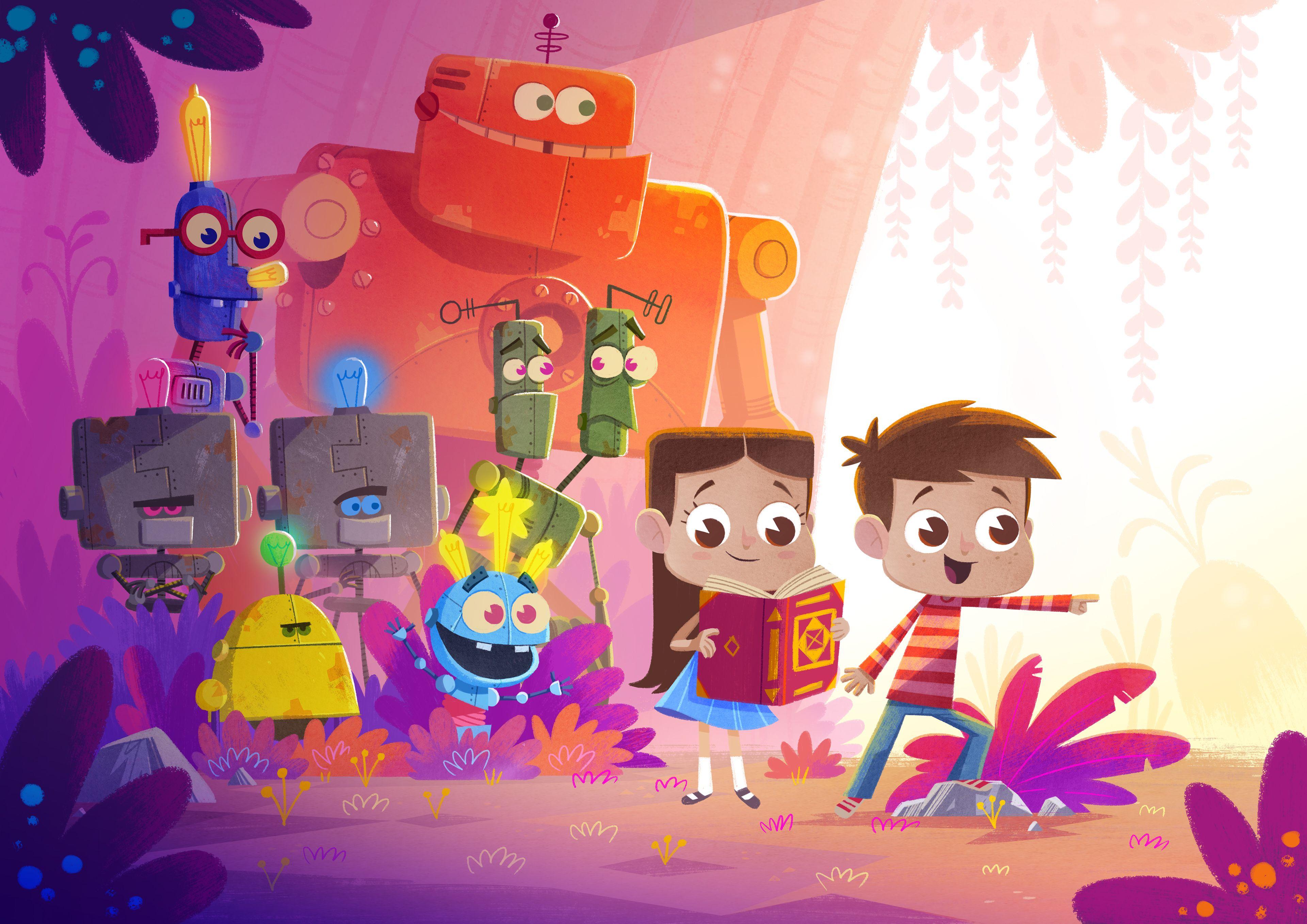 3840x2715 #Robots, #Kids, #Colorful, K, #Children, #Illustration