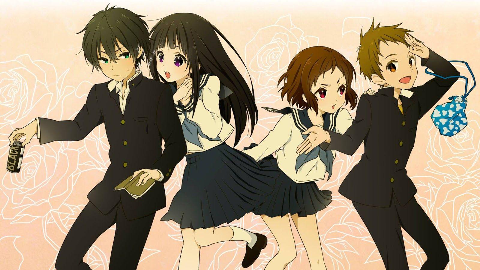 1600x900 Otakudesastrado Wallpaper Hyouka Hair Girl And Brown Hair Boy Wallpaper & Background Download