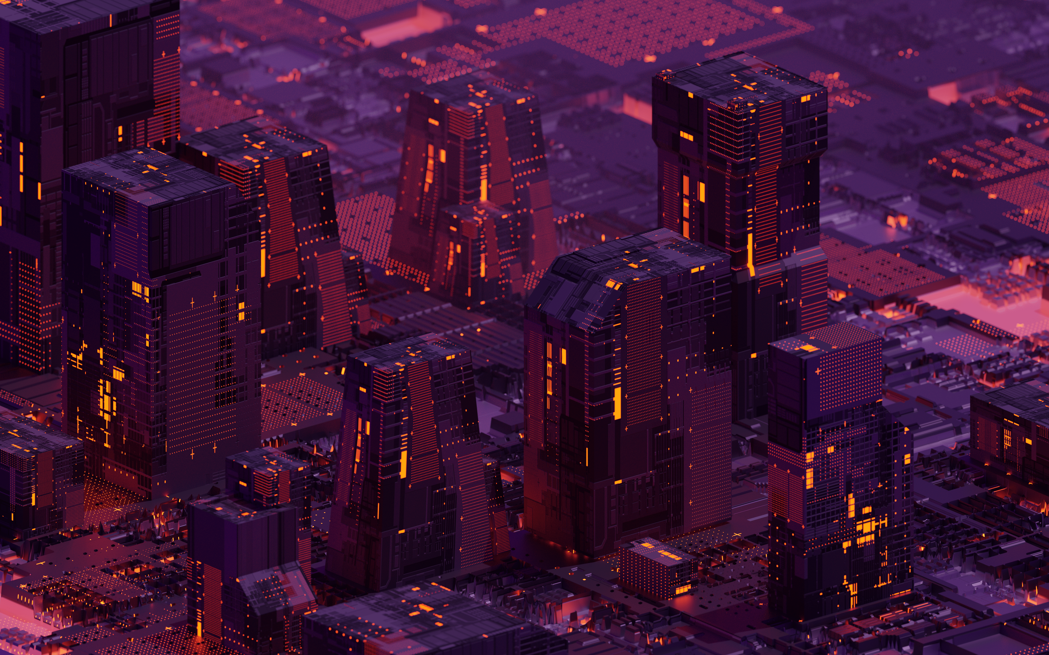 4000x2500 Cybernetic City II by me [4000×2500]