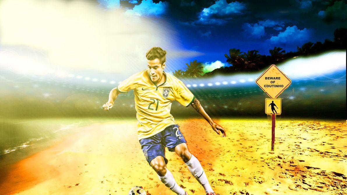 1191x670 Philippe Coutinho Brazil Desktop Wallpaper