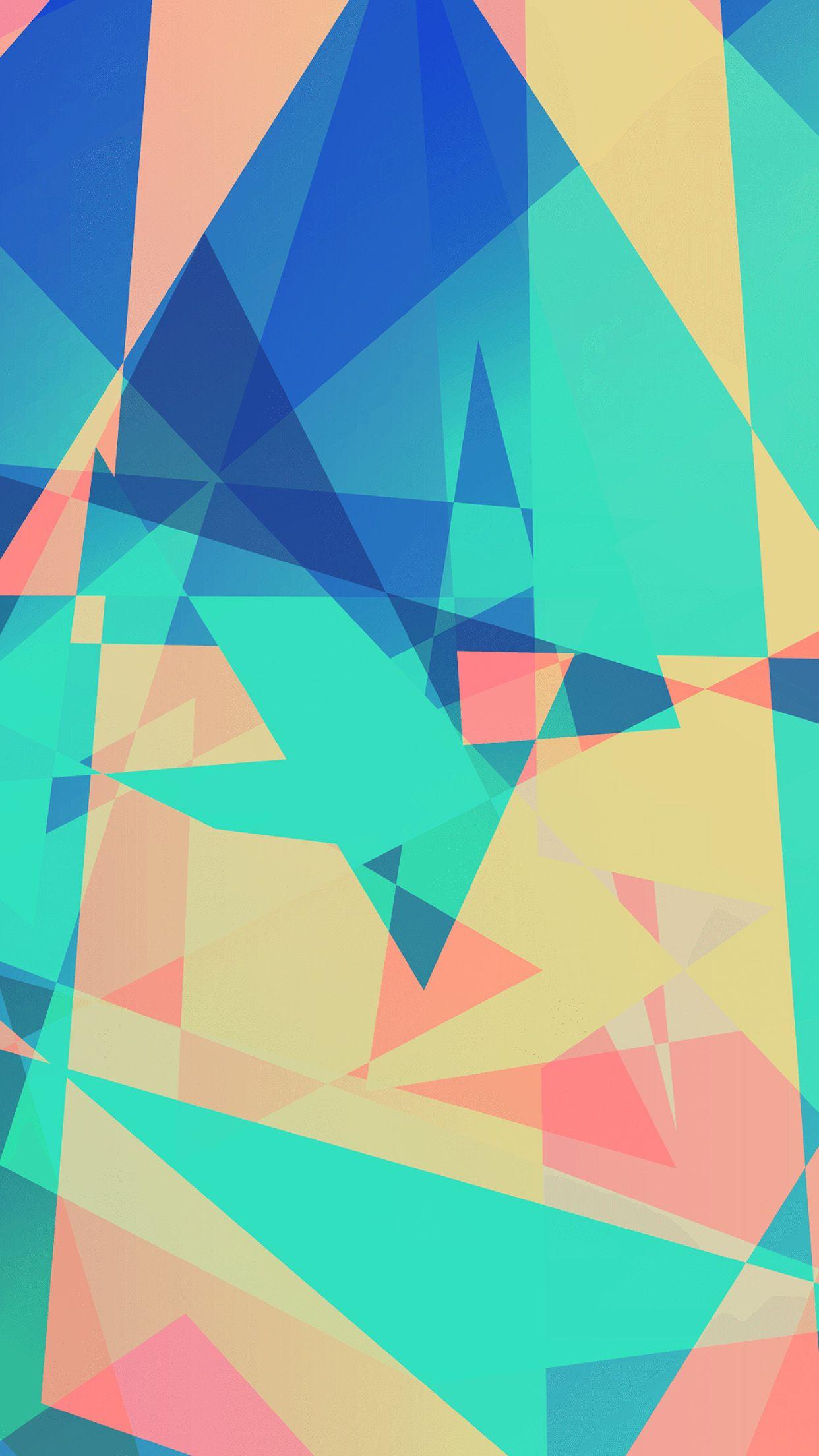 1242x2208 Abstract Polyart Pastel Pattern