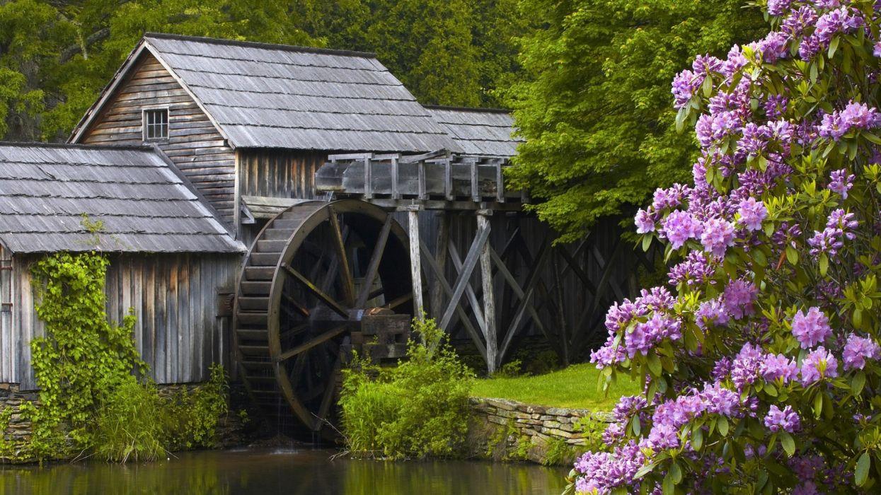 1245x700 Water Mill wallpaperx1440