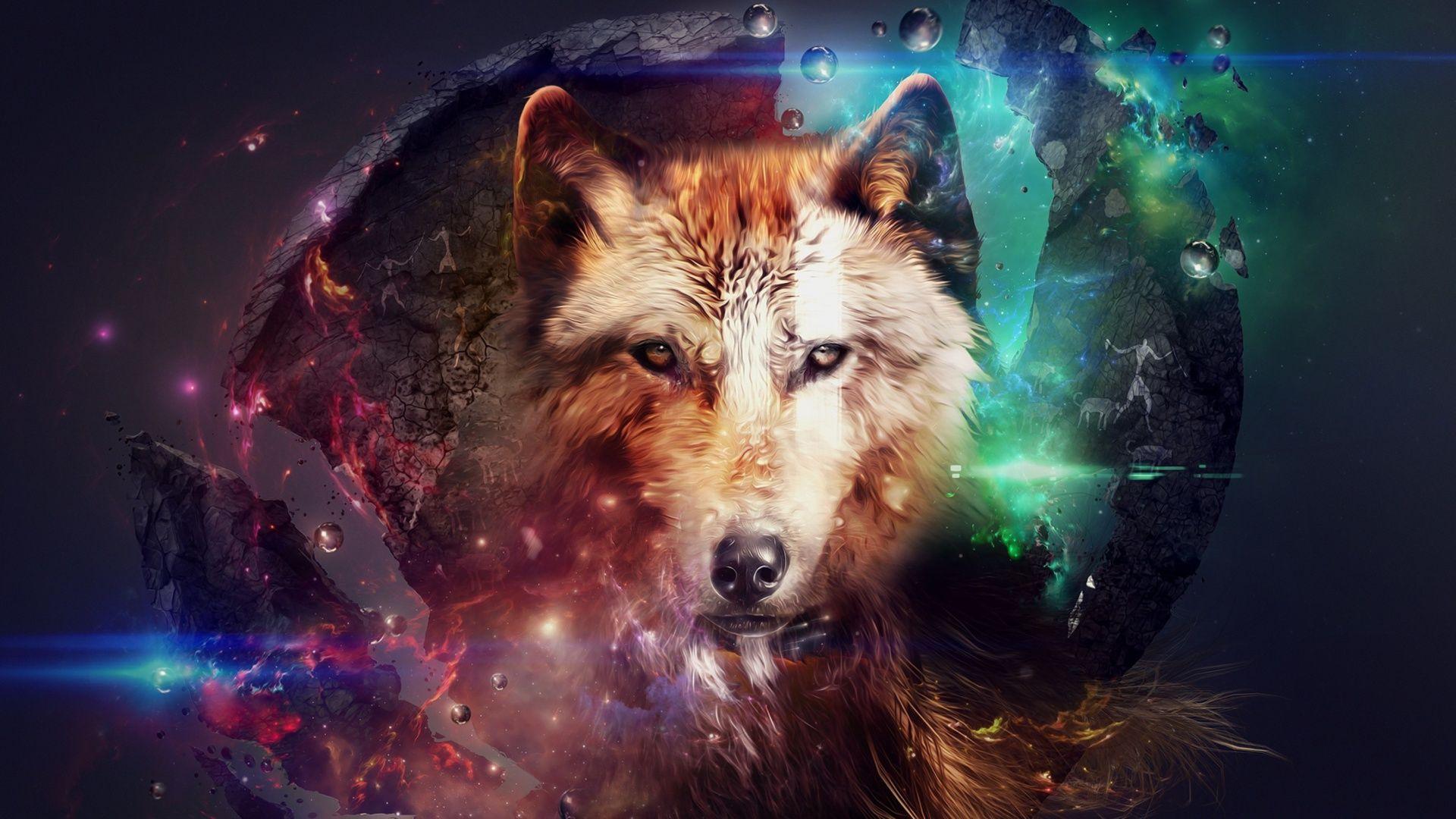 1920x1080 Spirit Wolf Wallpaper
