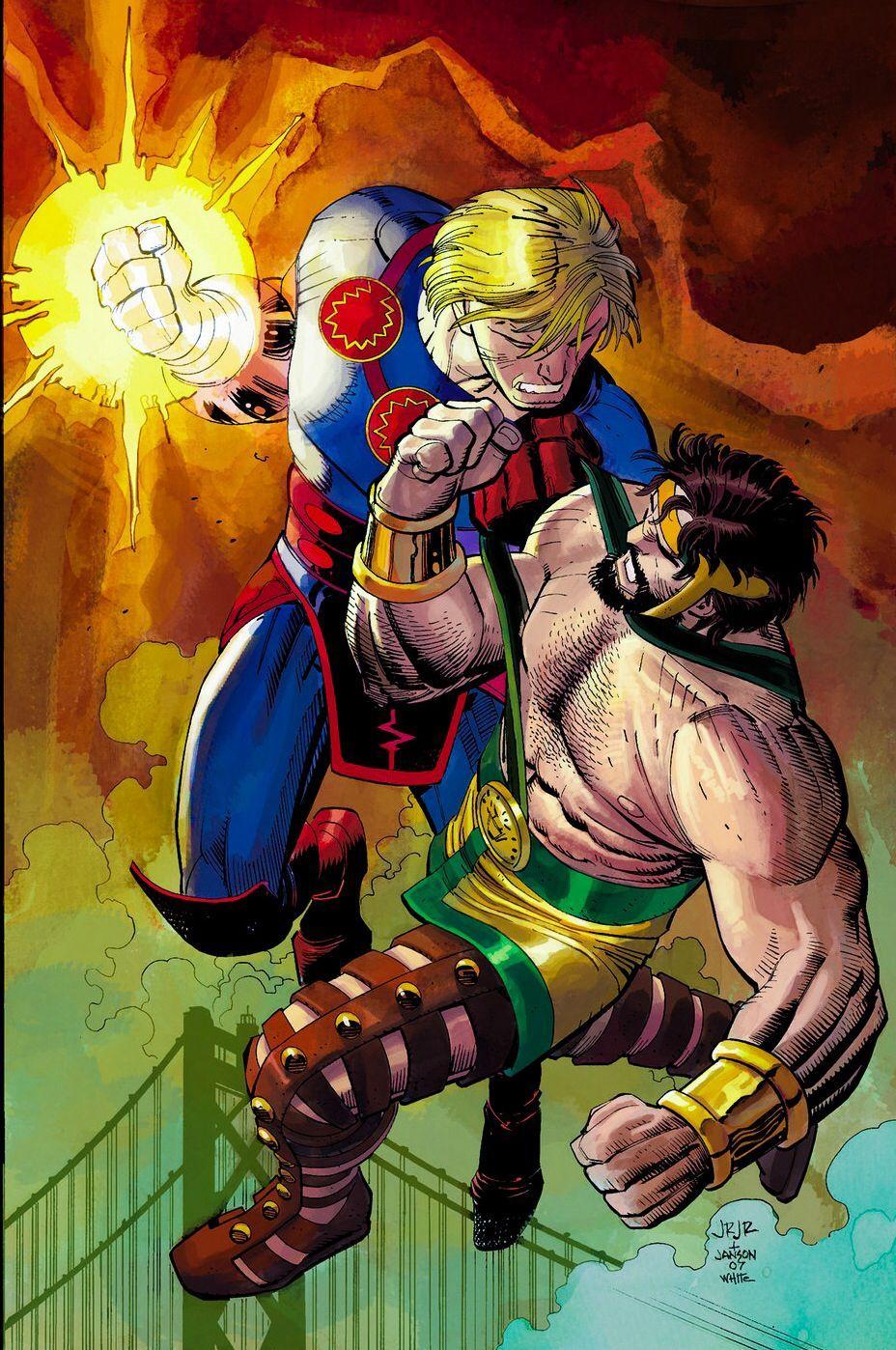 928x1398 Ikaris of the Eternals vs Hercules by John Romita Jr. (Marvel). Romita, John romita jr, Marvel