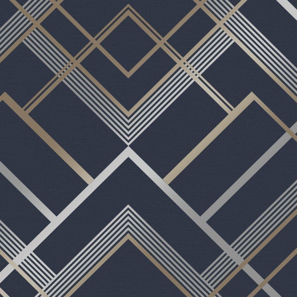 1000x1000 Otis Geometric Wallpaper Navy. I Love Wallpaper