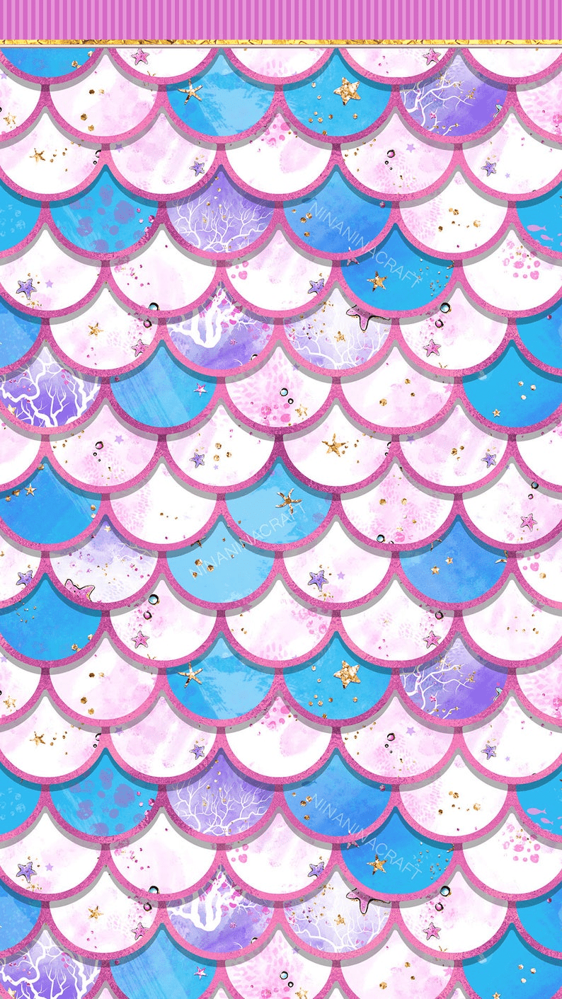 794x1412 Mermaid Digital Papers Basics Abstract Colorful Seamless. Etsy. Mermaid wallpaper, Mermaid wallpaper background, Digital paper