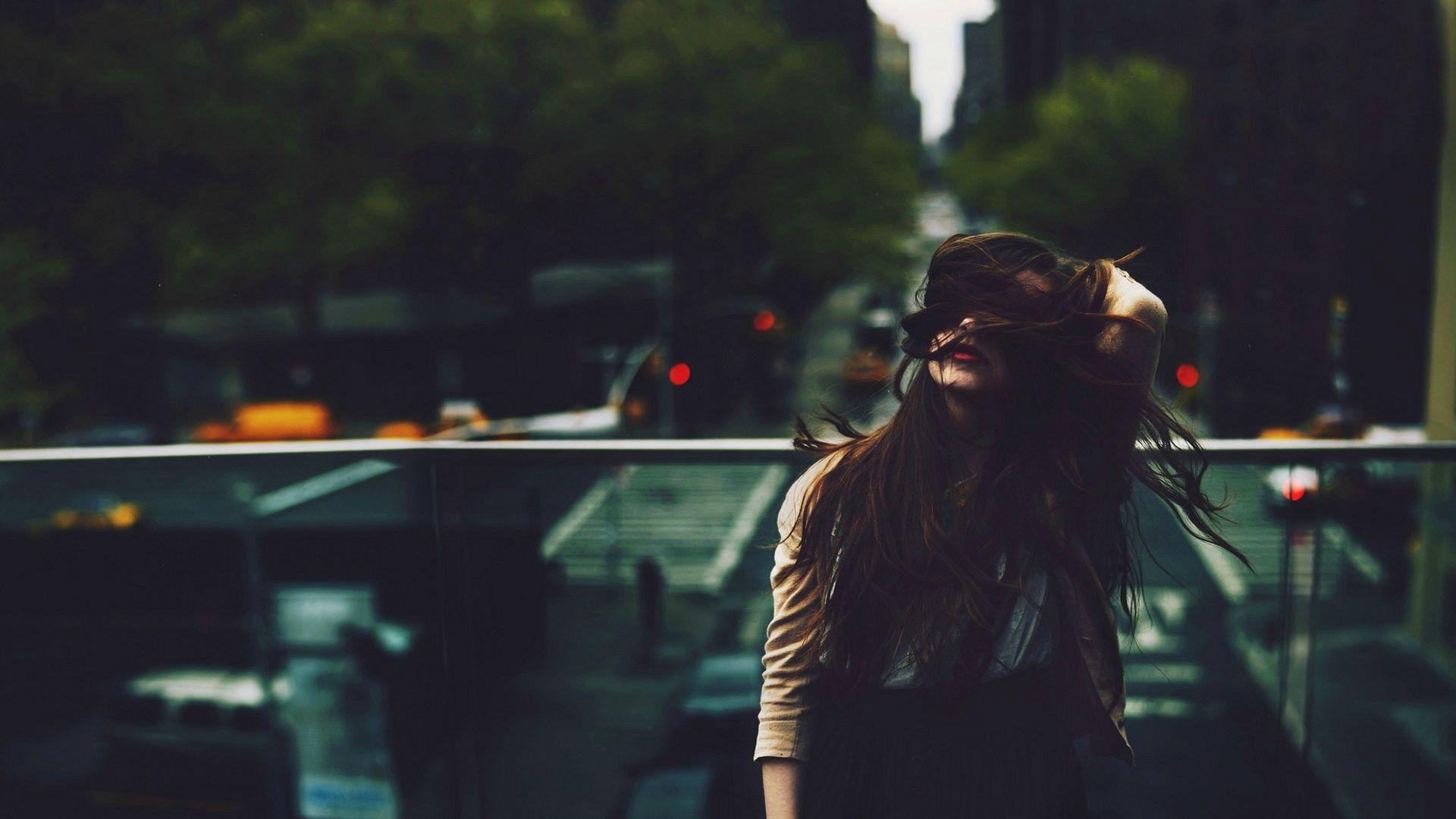 Beautiful Girl Hidden Face  Blue Sky Background Wallpaper Download  MobCup