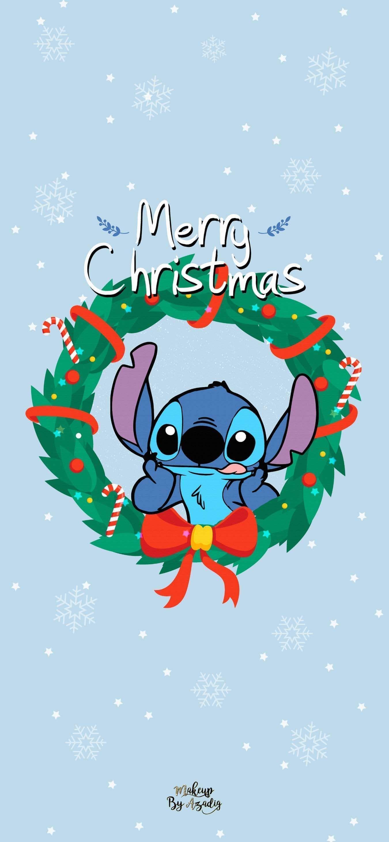 Stitch Happy new year Стич новый год 1 Christmas Iphone Aesthetic Cartoon   lilo and stitch christmas HD phone wallpaper  Pxfuel