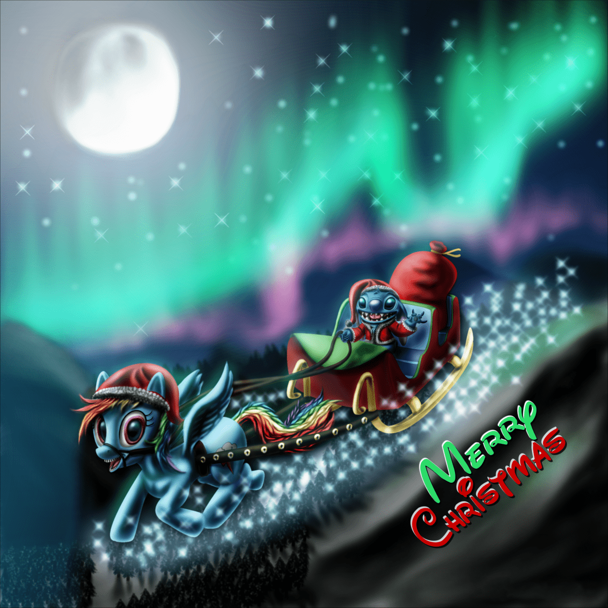Download Christmas Stitch With A Christmas Tree Wallpaper  Wallpaperscom