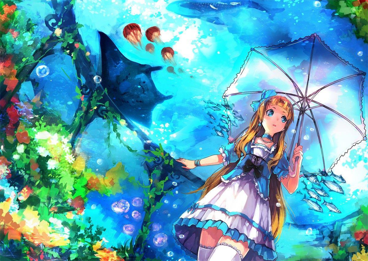 1200x853 Anime Girl Umbrella