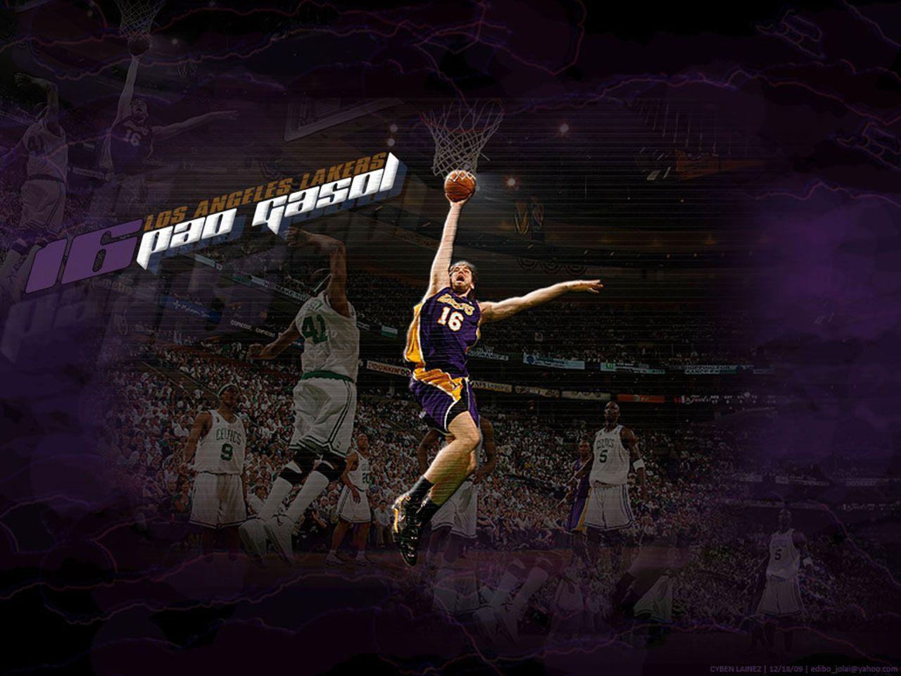 1280x960 Pau Gasol Dunks Wallpaper. Basketball Wallpaper at