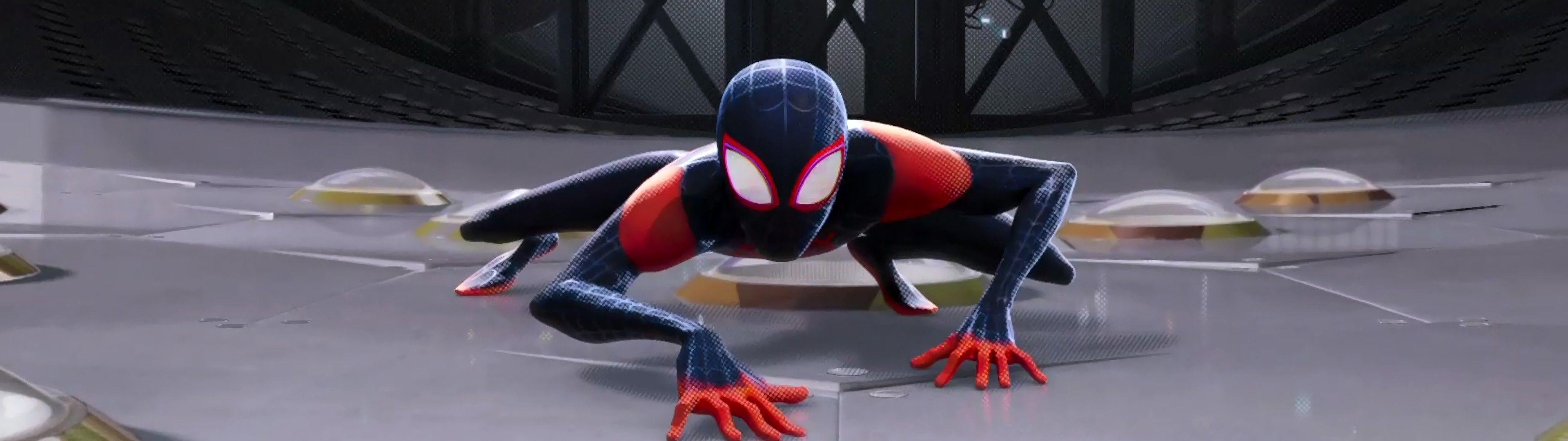 3840x1080 Download 3840x1080 Spider Man, Wall Wallpaper