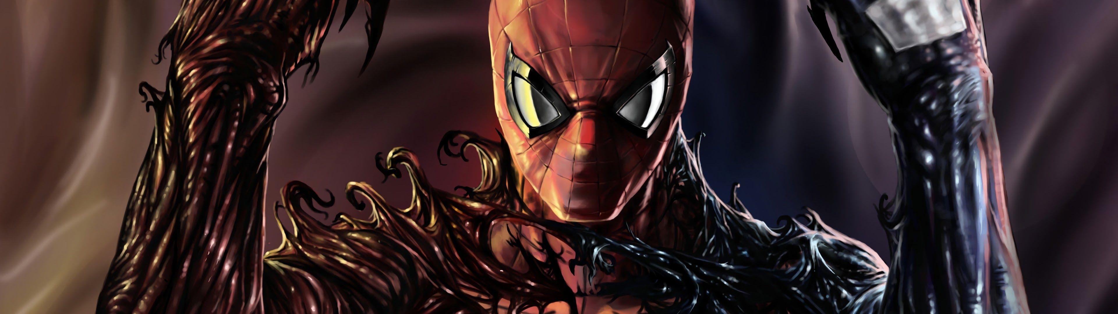 3840x1080 Spider Man, Venom, Symbiote, 4k, HD Wallpaper