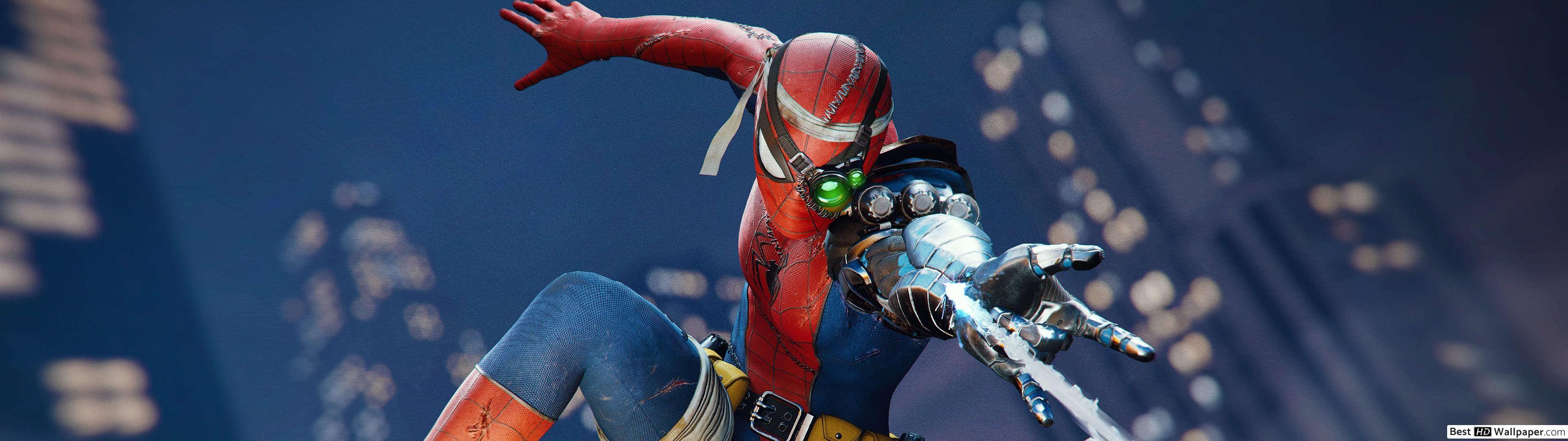 3840x1080 Spider Man Ps4 Suits HD Wallpaper