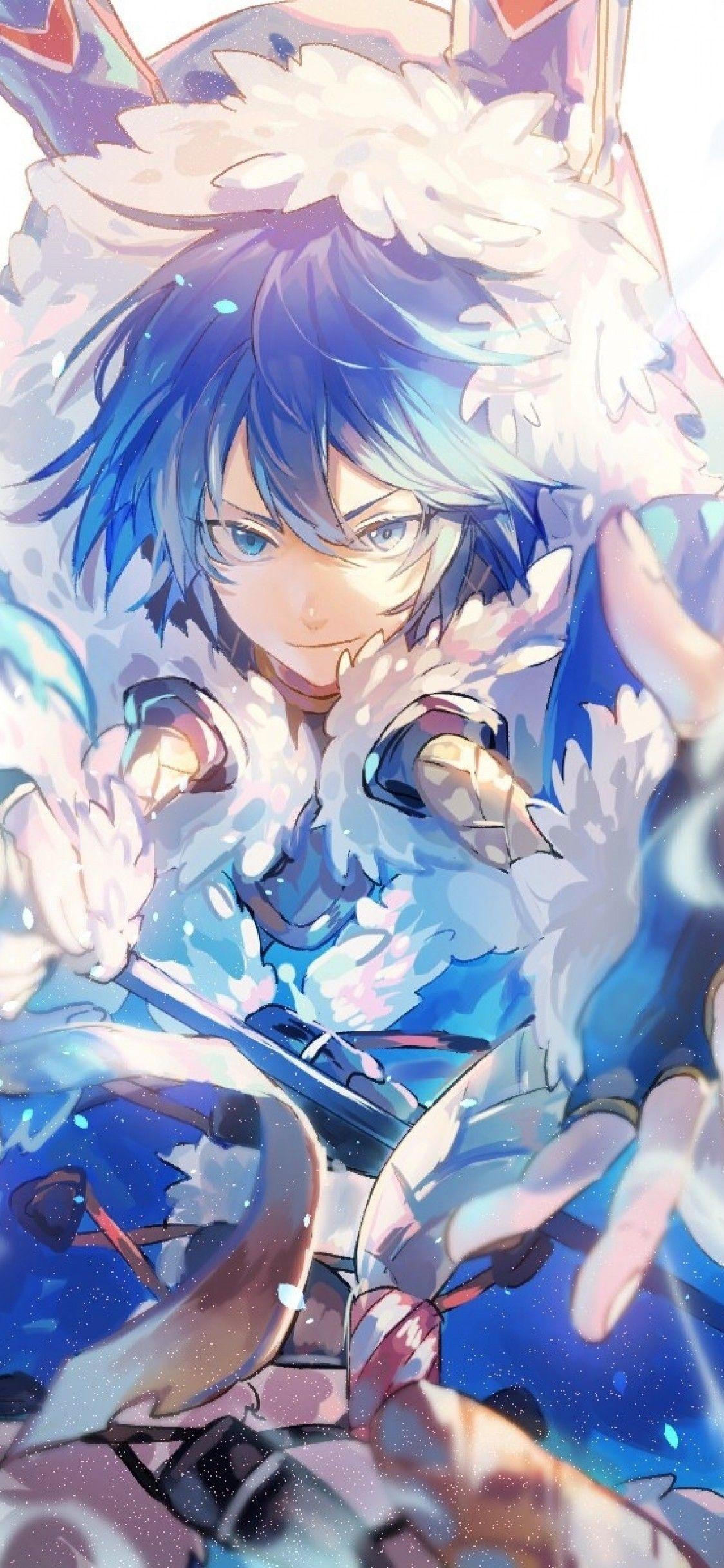 1125x2436 Download 1125x2436 Last Period, Nero, Blue Hair, Anime Boy Wallpaper for iPhone X
