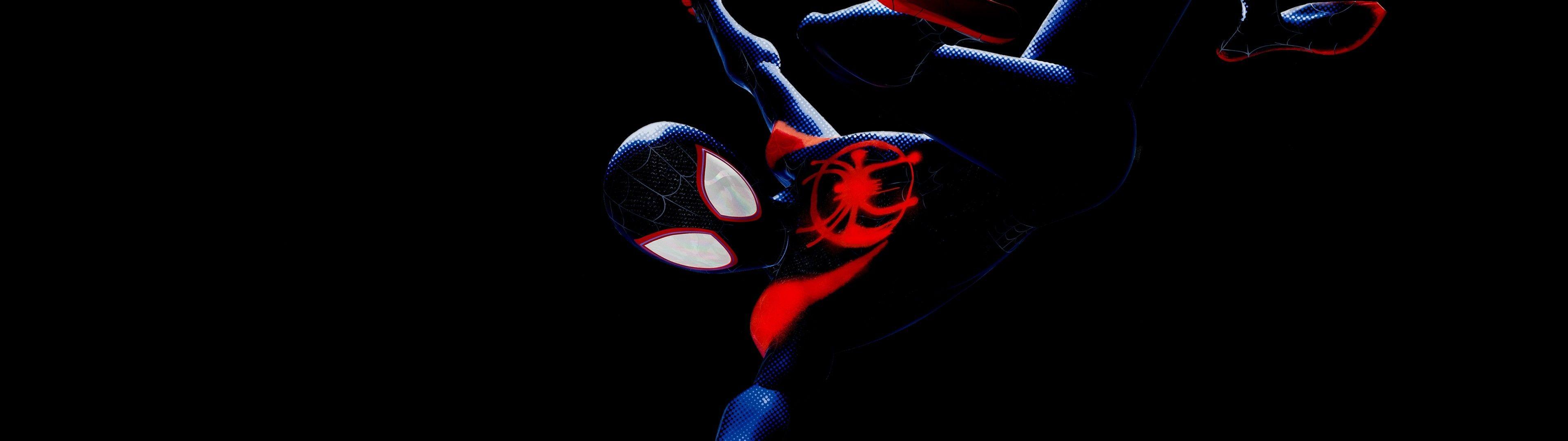 3840x1080 Download 3840x1080 Spider Man: Into The Spider Verse, Miles Morales, Animation Wallpaper