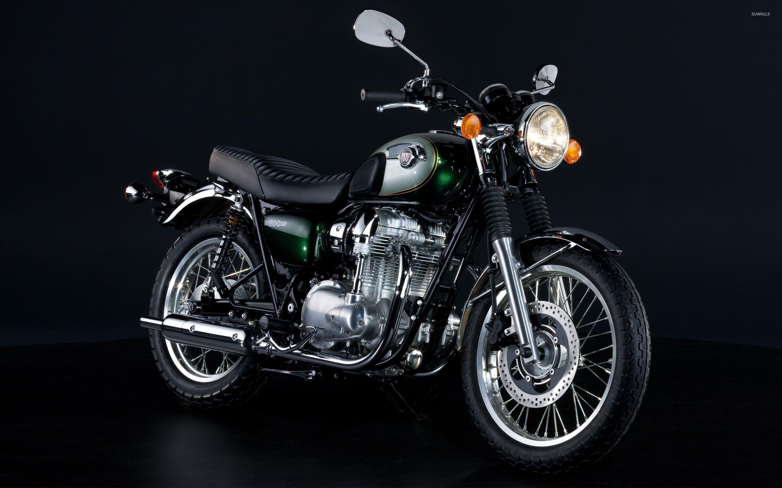 2560x1600 Black Kawasaki W800 side view wallpaper wallpaper