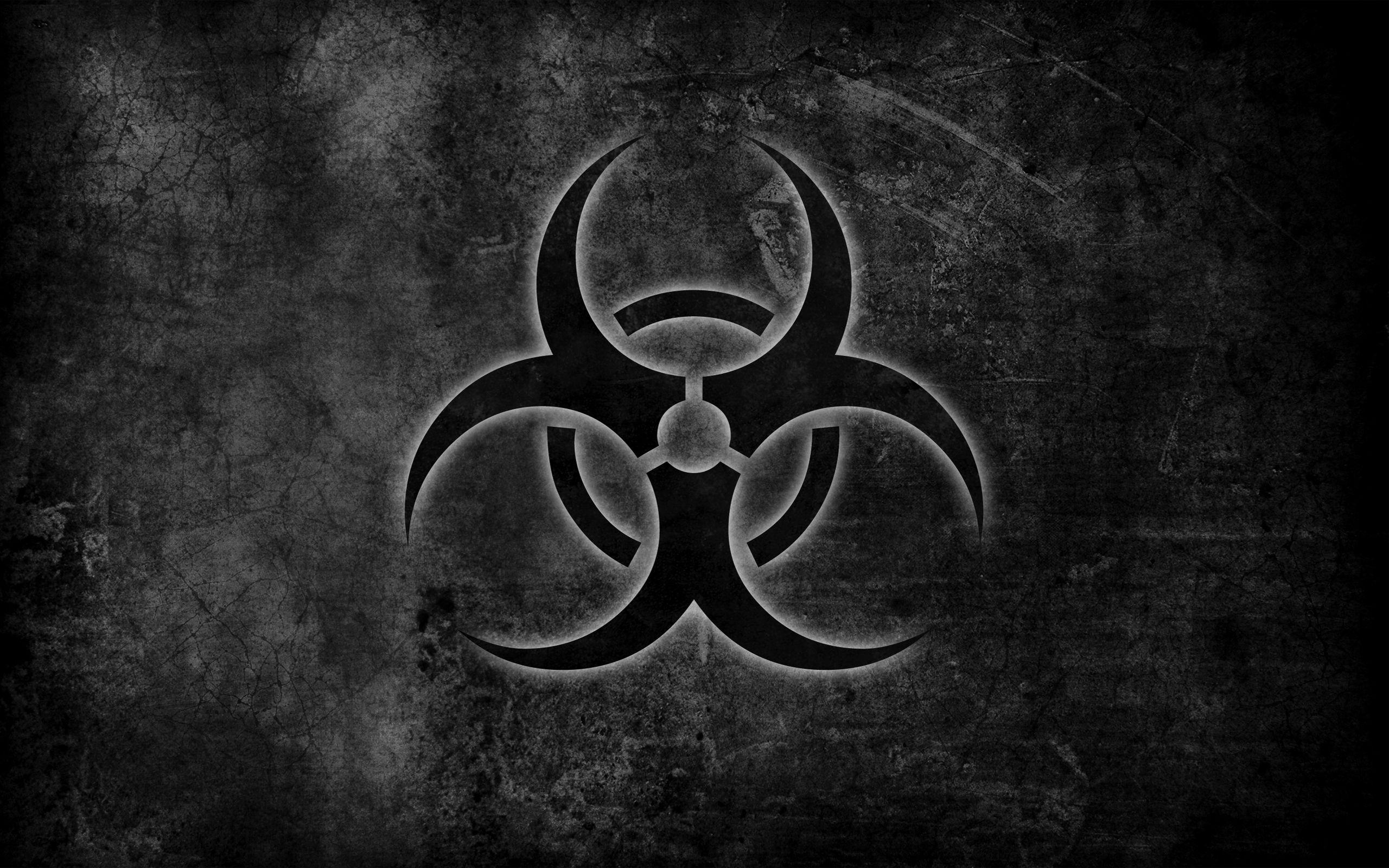 2560x1600 black, biohazard, grunge, toxic, anthrax wallpaper