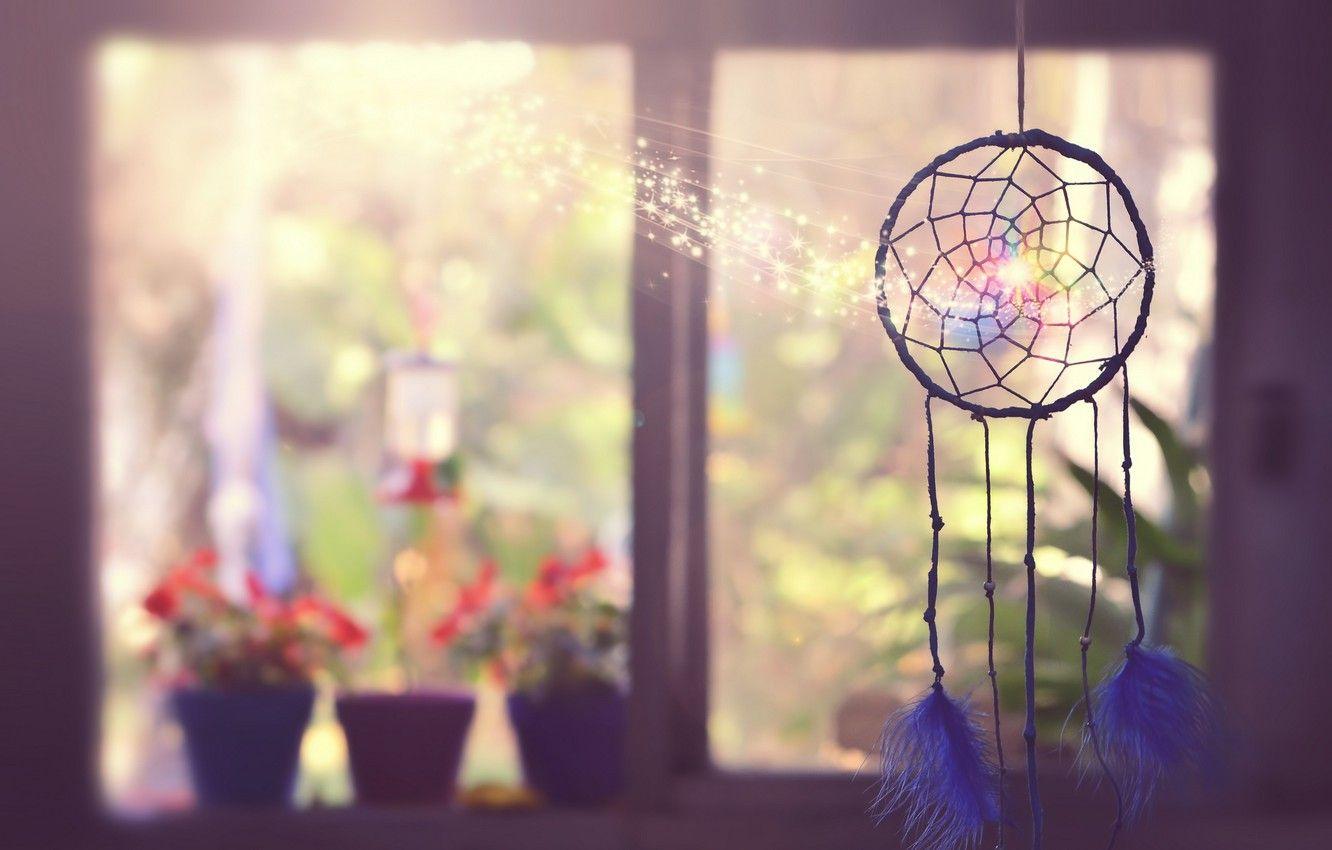 1332x850 Photo Wallpaper Background, Window, Talisman, Dreamcatcher Catcher Image HD