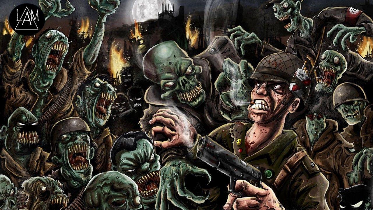 1280x720 Listen Now & Subscribe for More Free Downloads //t.co/ZGv9WqzLp • For ALL non Copyri. Zombie wallpaper, Zombie cartoon, Zombie background