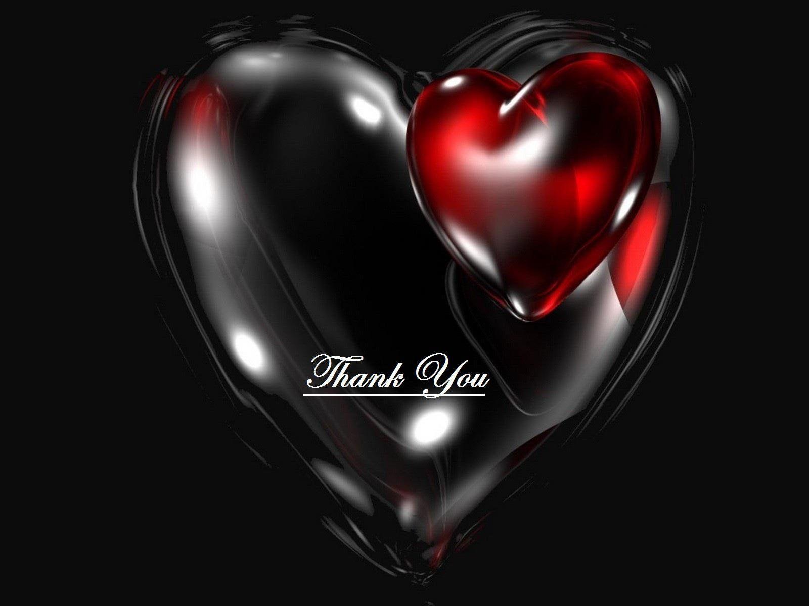 1600x1200 Thank you red heart black wallpaperx1200