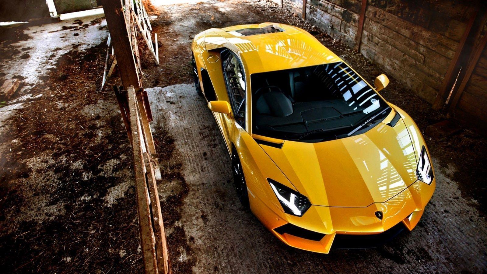 1600x900 Lamborghini Aventador Yellow Car Wallpaper