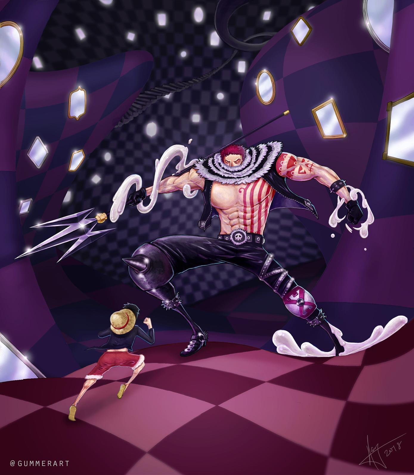 Página Pintada on X: Luffy vs Katakuri - One piece 2019 x 2020