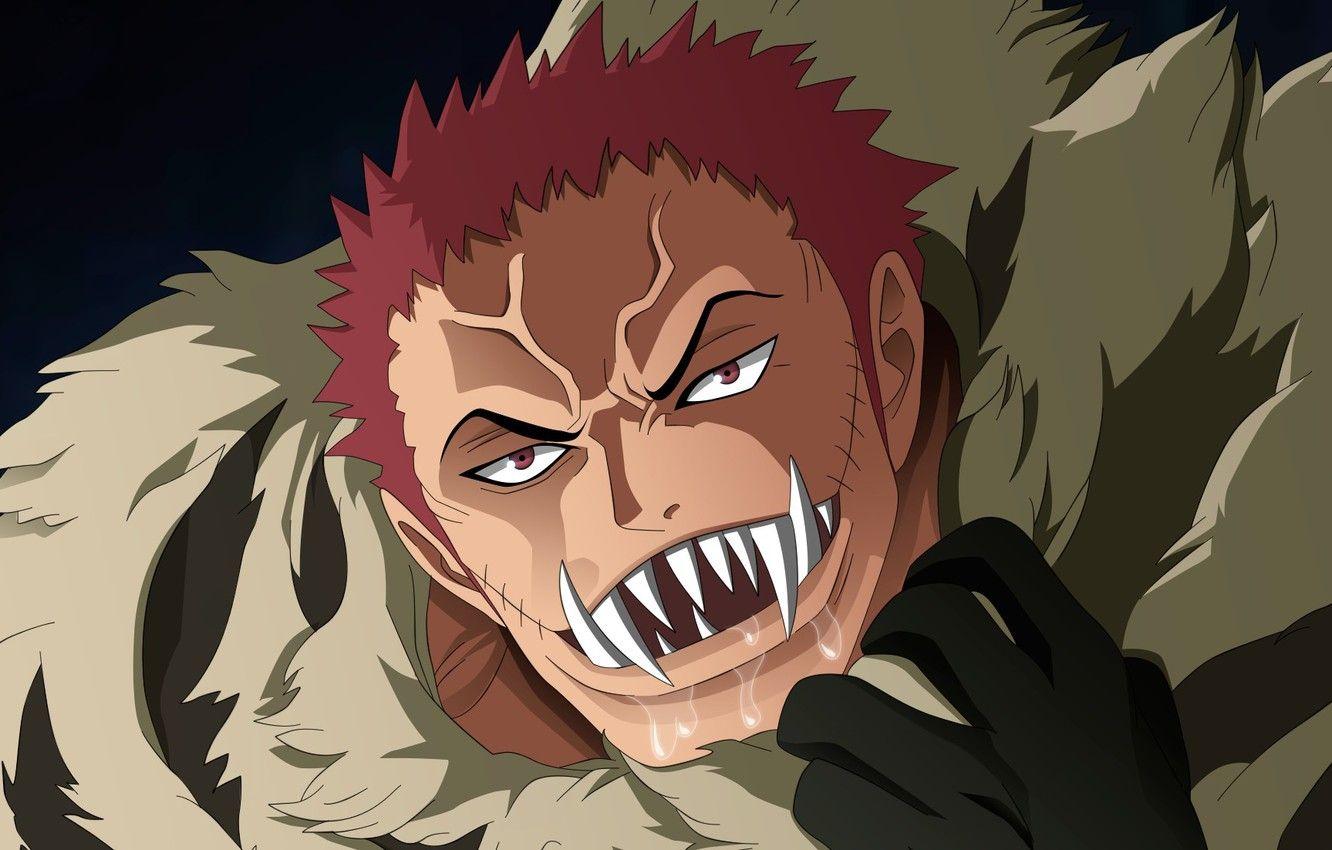 1332x850 Wallpaper One Piece, pirate, power, fight, fang, evil, akuma from mi, kaizoku, Charlotte Katakuri, Luffy Vs Katakuri image for desktop, section сёнэн