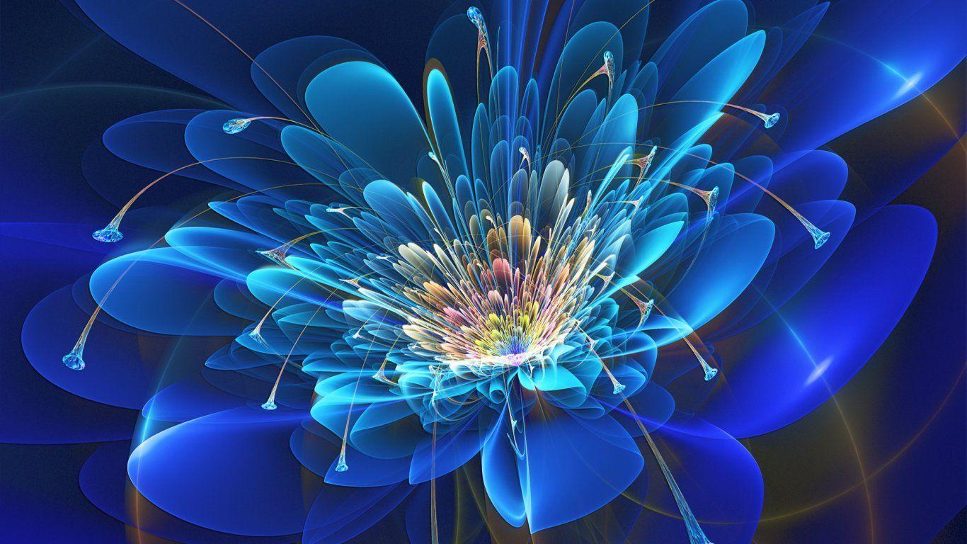 Blue Flower Abstract Desktop Wallpapers Top Free Blue Flower Abstract