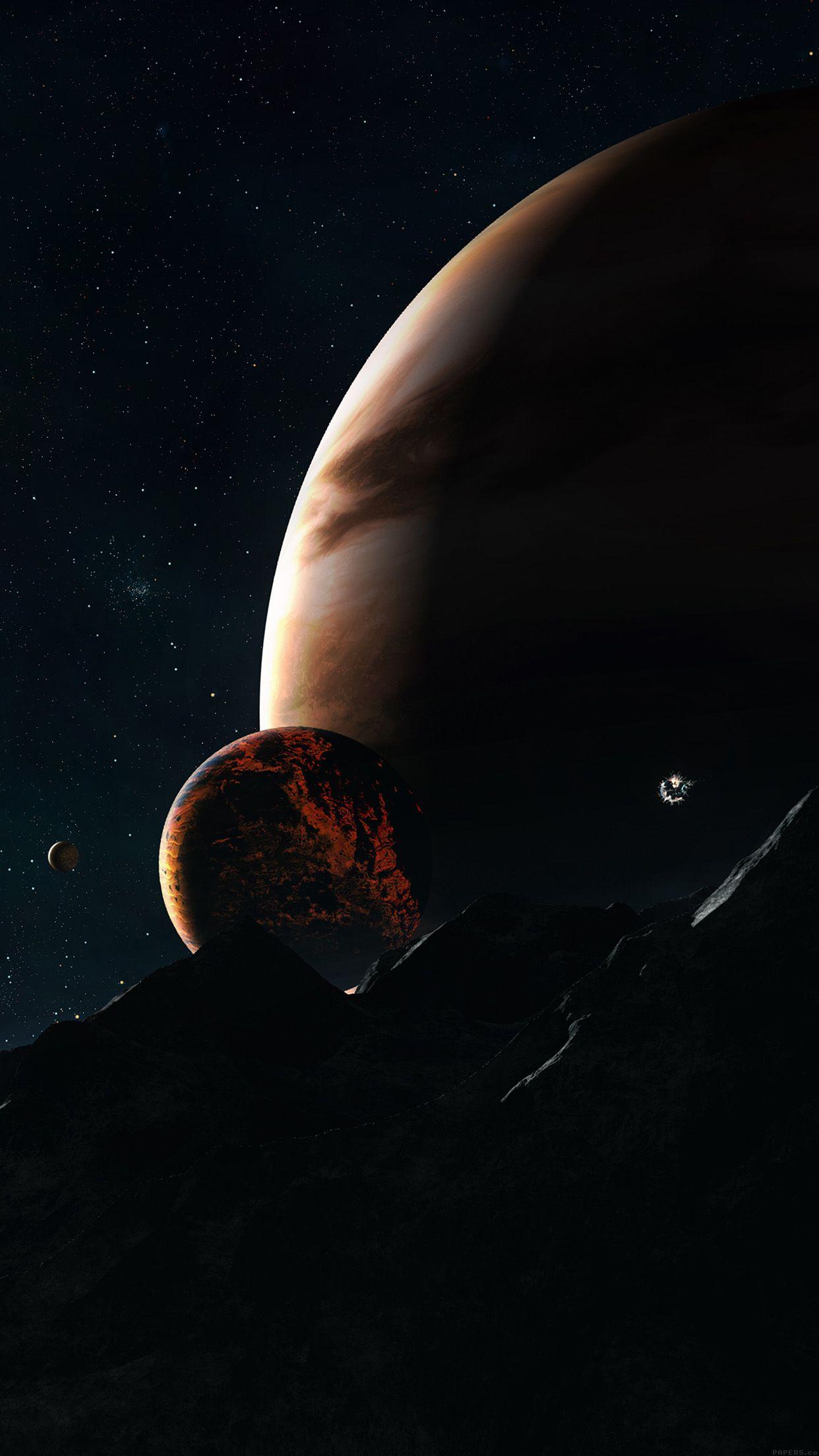 1242x2208 iPhone7 wallpaper. dark blue space world sky planet nature art